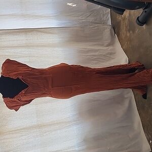 H&M Rust Orange Maxi Dress